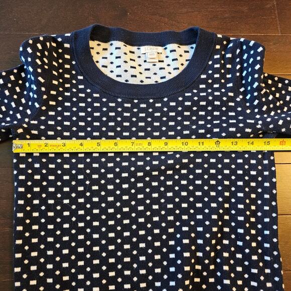 J.CREW Charley Sweater Double Knot Dash Dot 3/4 Sleeve XXS - Picture 8 of 8